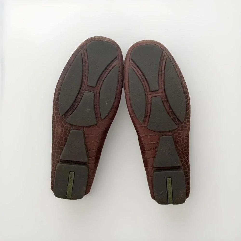 Donald Pliner-Men Dacio 2-Leather Slip-On Loafers-brown Caiman  11.5 M-VERY NICE